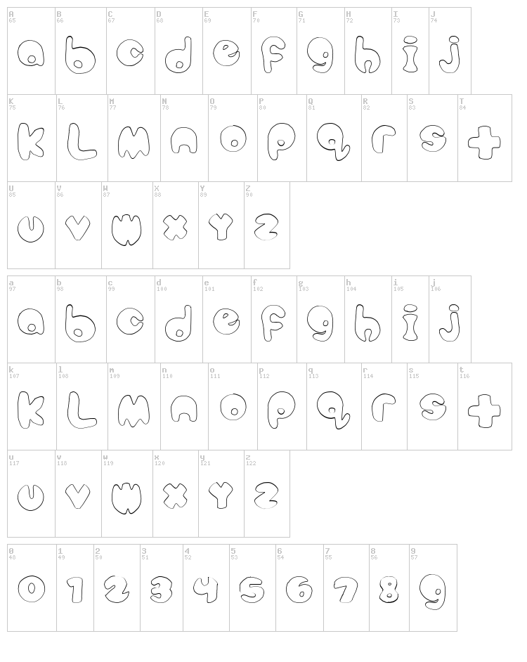 Bubbletea font map